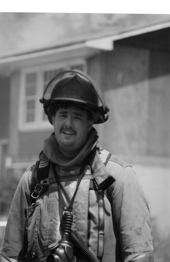 James Bryan Housenfluck, all smiles after a working fire.
