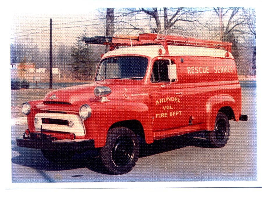 The 1957 light-duty rescue truck.
