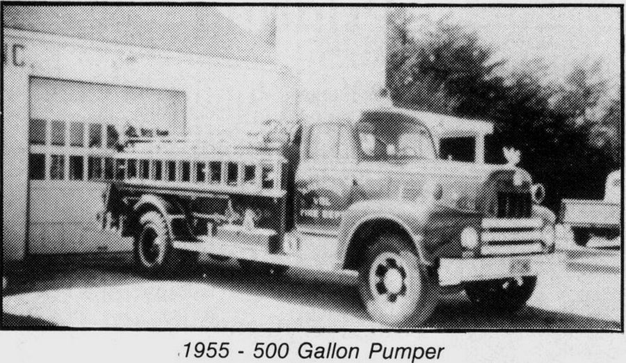 The new 500-gallon pumper — first-out on that first call.