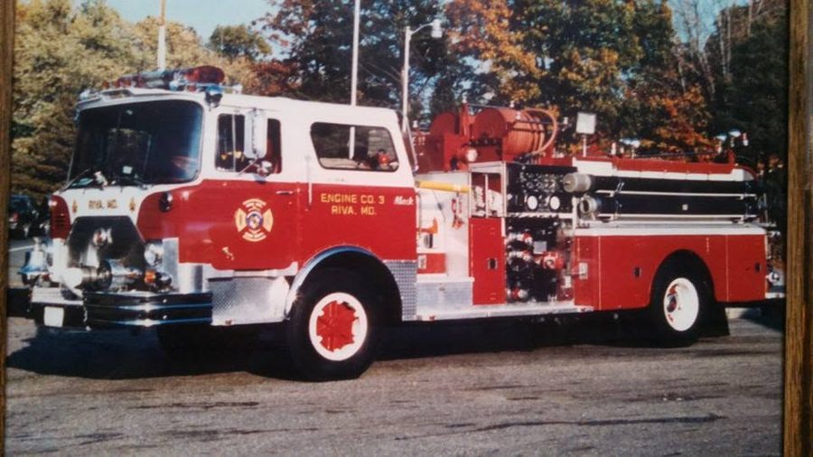 Engine 3 in the modern red and white.